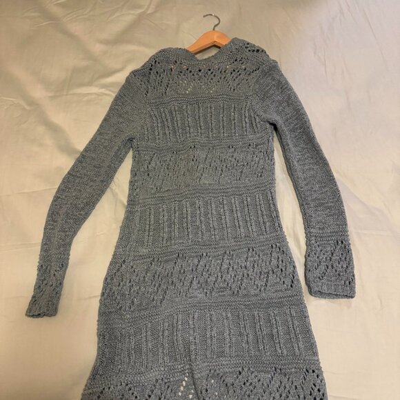 BCBGMAXAZRIA Gray Longline Knit Cardigan Sweater Women’s Medium - Picture 2 of 3